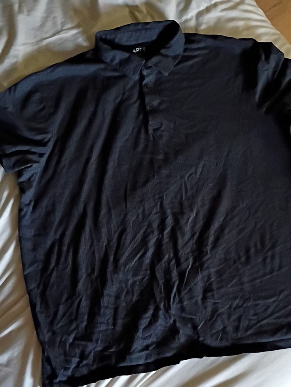 Apt. 9 Men's Black Polo with Three-Button Placket